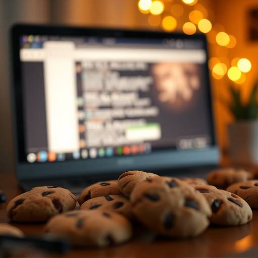 Illustration of cookies on a computer screen